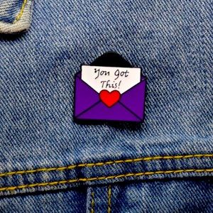 Love note enamel pin